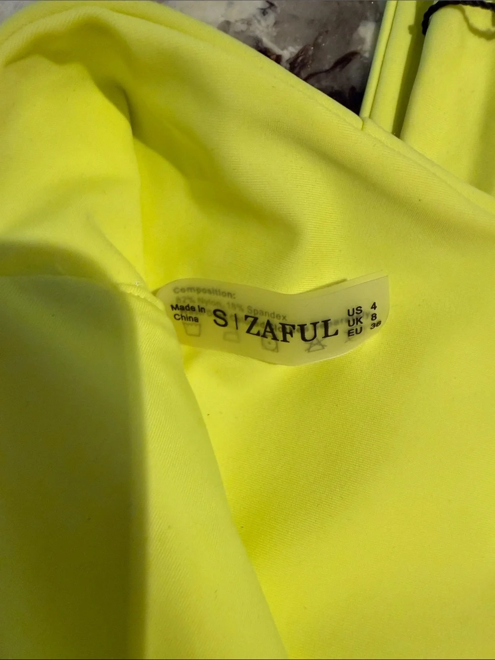 Zaful Neon Yellow High-Waist Bikini Bottom